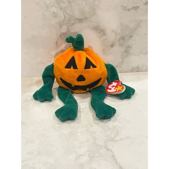 1998 TY Original Beanie Baby Pumpkin the Halloween Jack-o-lantern - Picture 1 of 7